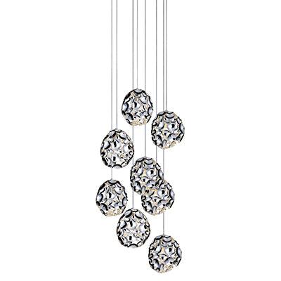 Pendant 8 Lt Metal 520mm Chrome E27 8x60w - Livestainable.co.za