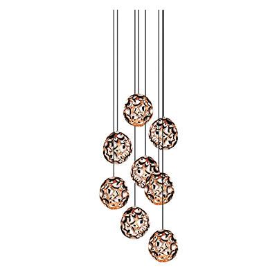 Pendant Metal 520mm Rose Gold E27 8x60w - Livestainable.co.za