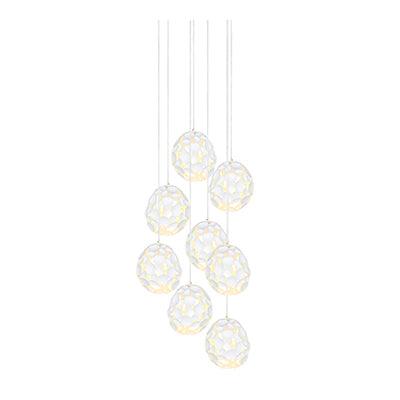 Pendant Metal 520mm White E27 8x60w - Livestainable.co.za