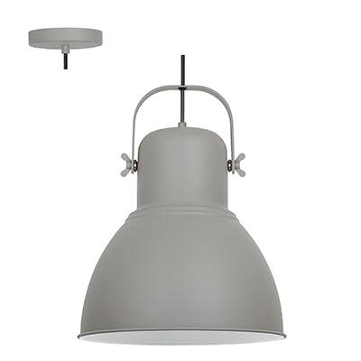 Pendant Steel 320mm Grey E27 1x40w - Livestainable.co.za