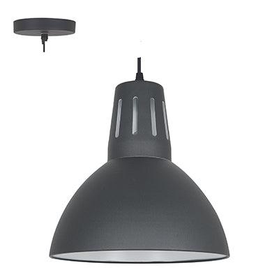 Pendant Steel 280mm Charcoal Grey E27 1x40w - Livestainable.co.za