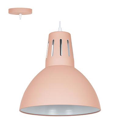 Pendant Steel 280mm Pink E27 1x40w - Livestainable.co.za