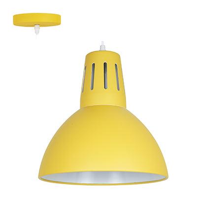 Pendant Steel 280mm Yellow E27 1x40w - Livestainable.co.za