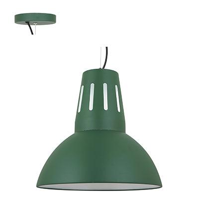 Pendant Steel 345mm Green E27 1x40w - Livestainable.co.za