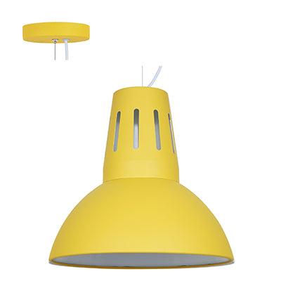 Pendant Steel 345mm Yellow E27 1x40w - Livestainable.co.za