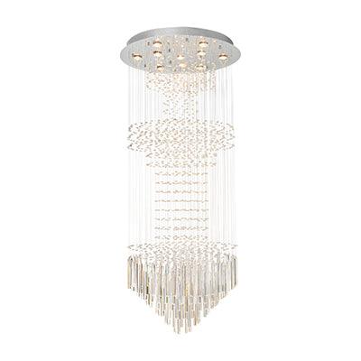 10 Lt Cascade Chandelier Crystal Chrome Gu10 10x50w - Livestainable.co.za