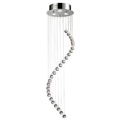 3 Lt Mini Swirl Chandelier Crystal Chrome Gu10 3x50w - Livestainable.co.za