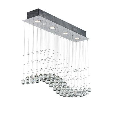 4 Lt Chandelier Crystal & Chrome Gu10 4x50w - Livestainable.co.za