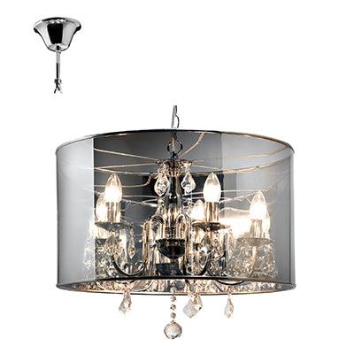 5 Lt Eclipse Chandelier Round Chrome E14 5x60w - Livestainable.co.za