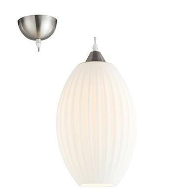 Pendant 290mm White Opal Glass 1x E27 - Livestainable.co.za