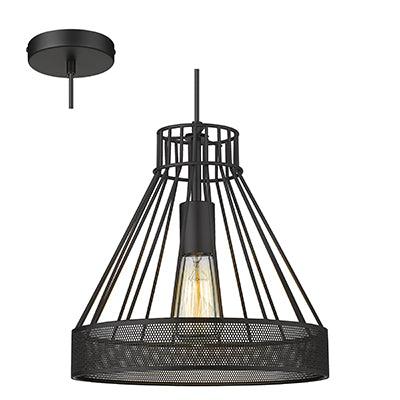 Grid Pendant Black 1x E27 - Livestainable.co.za