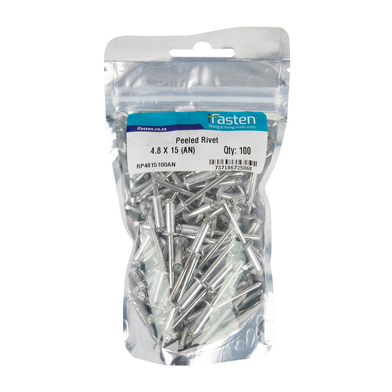 Ifasten Rivet Peeled 4.8 Mmx15 Mm 100 Pp