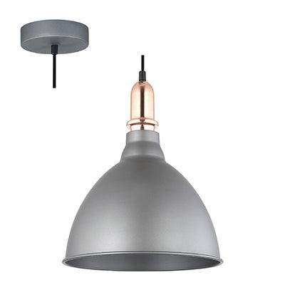 Pendant Metal 270mm Grey/Copper E27 1x40w - Livestainable.co.za