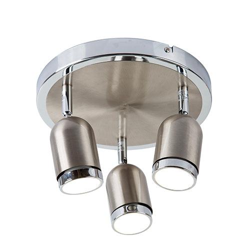 Spotlight Plate S/Chrome & Chrome Gu10 3x50w - Livestainable.co.za