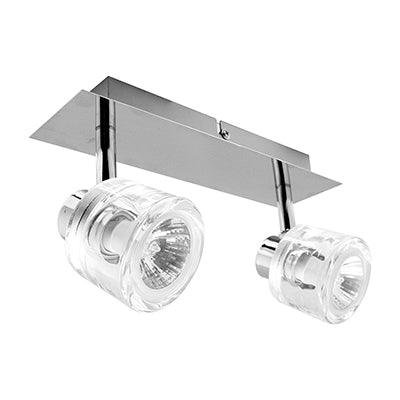 Spotlight Glass Chrome Gu10 2x50w - Livestainable.co.za