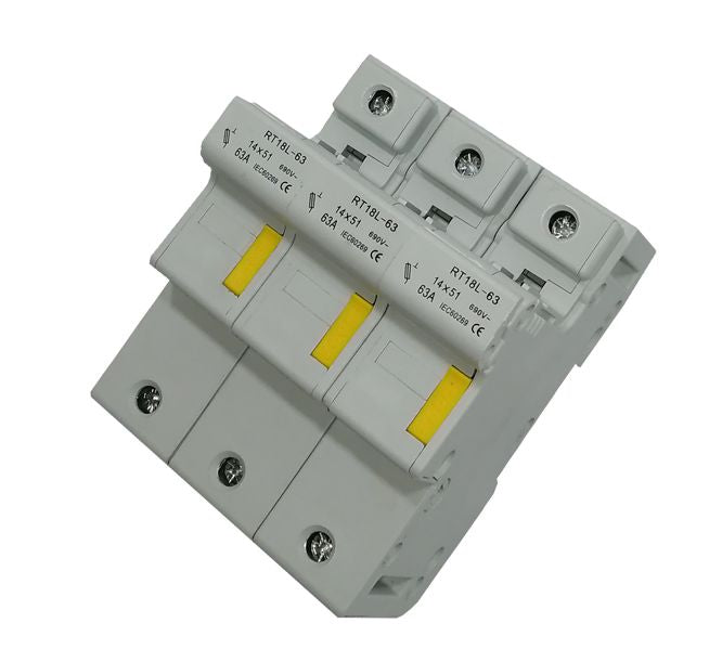 Holder 3 P Lock Type For 14 X51 Fuse D/R Mount Fh Rt18 63 3 P