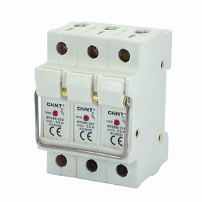 Holder For Round Ceramic Fuse 10x38 Rt28 N32 3 P