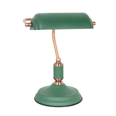 Bankers Table Lamp Green & Copper 1x E27 - Livestainable.co.za