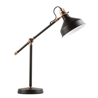 Table Lamp Steel Black & Copper 1x E27 - Livestainable.co.za