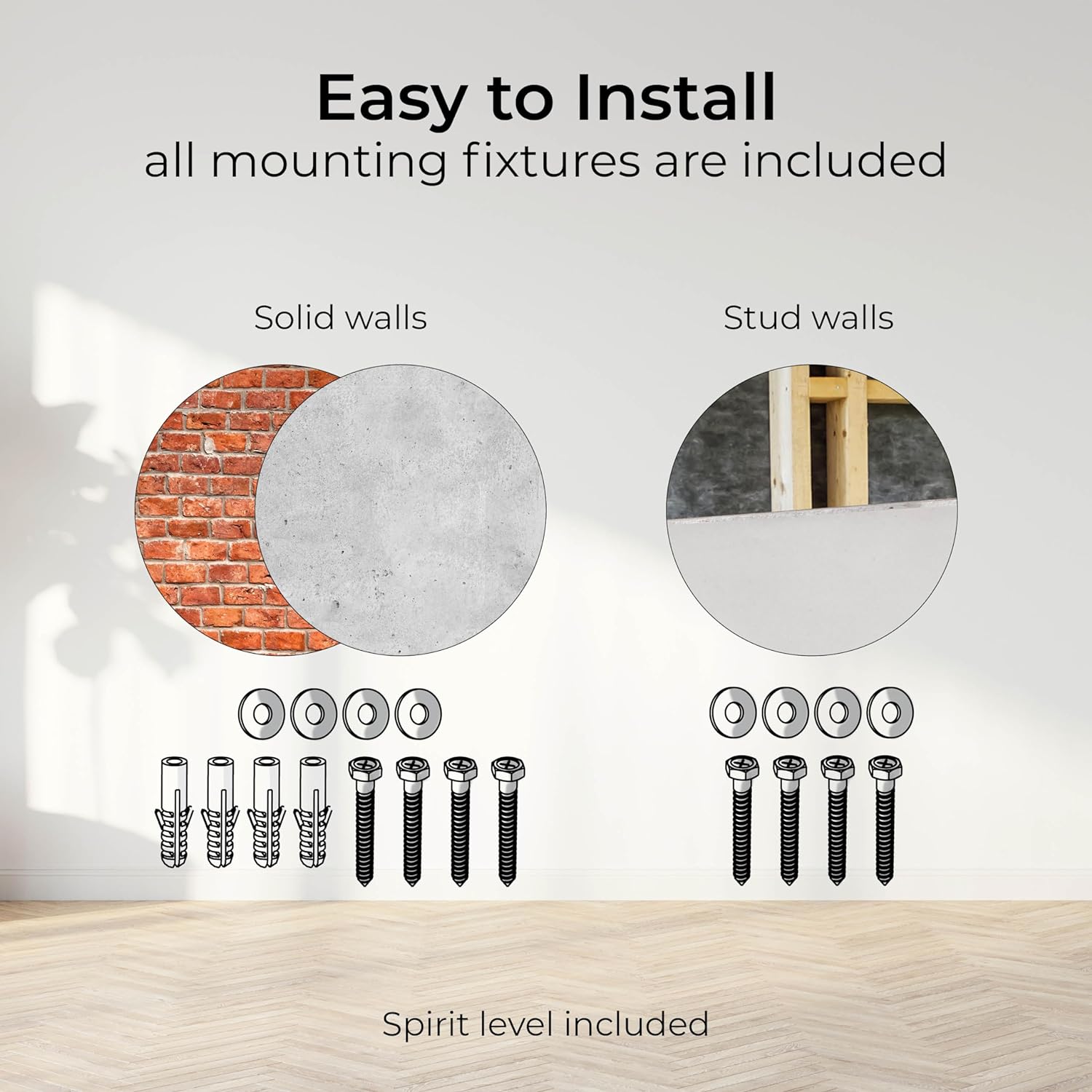 32 70" Flat To Wall Tv Mount Bracket Built In Spirit Level