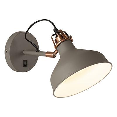 Wall Light With Switch Grey E27 1x40w - Livestainable.co.za