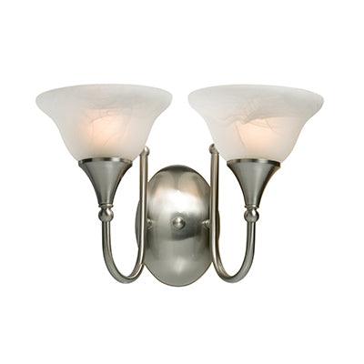 Calice Wall Light Satin Chrome E27 2x60w - Livestainable.co.za