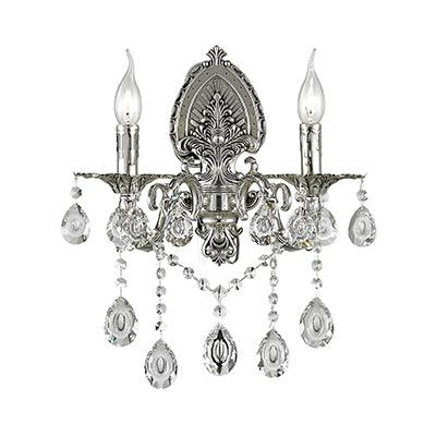 Phil Wall Light Crystal Silver Black E14 2x40w - Livestainable.co.za