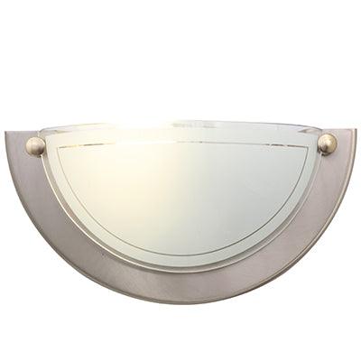 Gym Wall Light Satin Chrome & White E27 1x60w 280mm - Livestainable.co.za