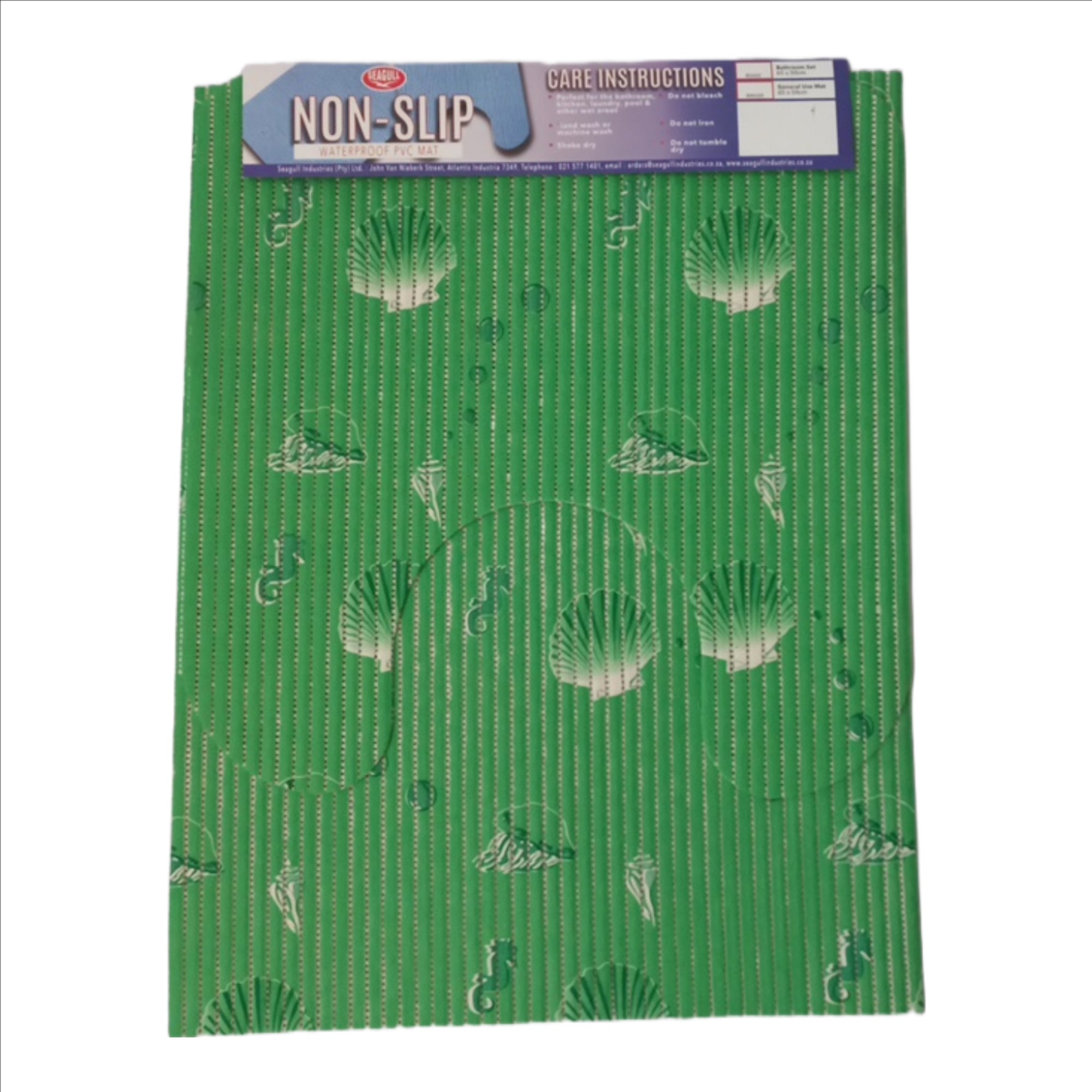 Seagull Anti Slip Roll 65 Cm X 15 M Printed Seashells Green