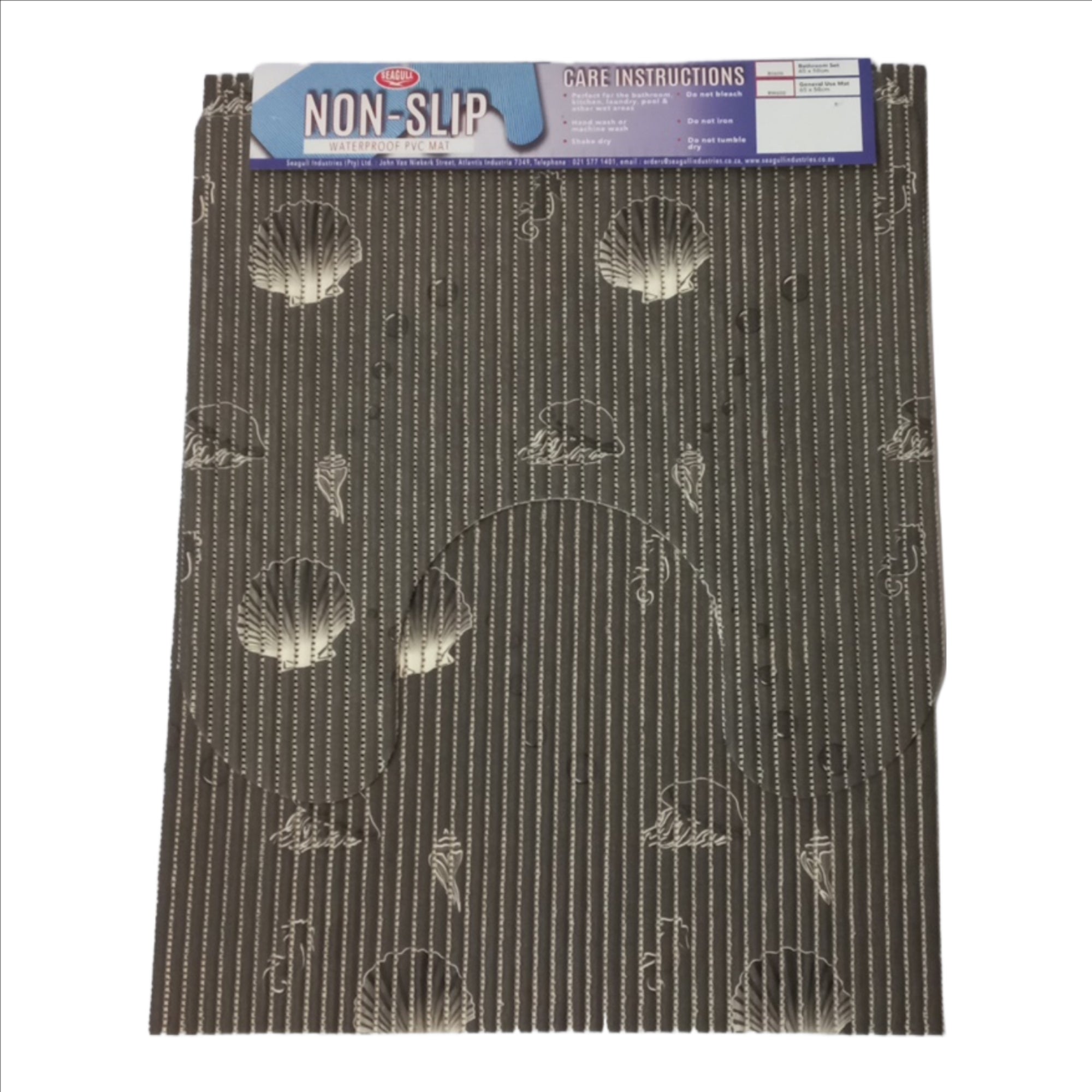 Seagull Anti Slip Roll 65 Cm X 15 M Printed Seashells Grey