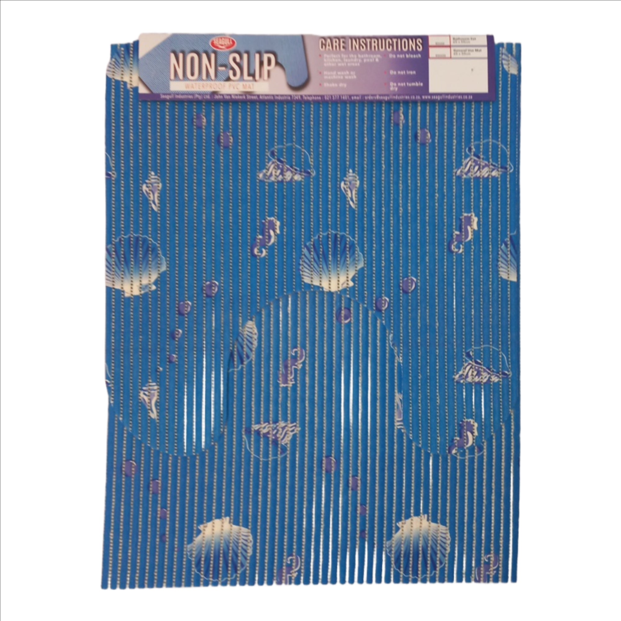 Seagull Anti Slip Roll 65 Cm X 15 M Printed Seashells Blue