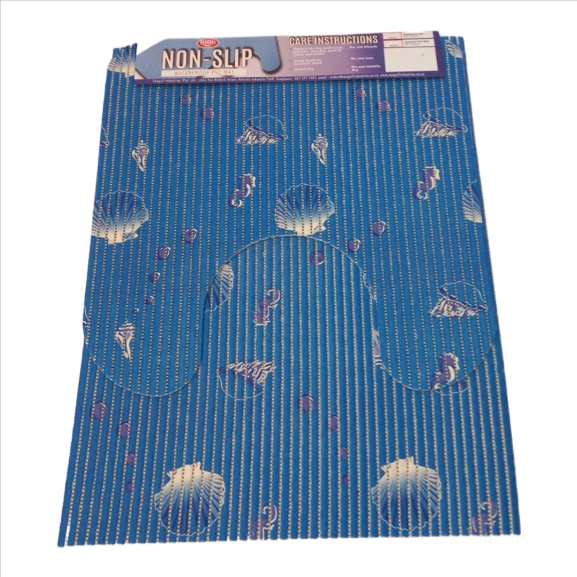 Seagull Anti Slip Roll 65 Cm X 15 M Printed Seashells Blue