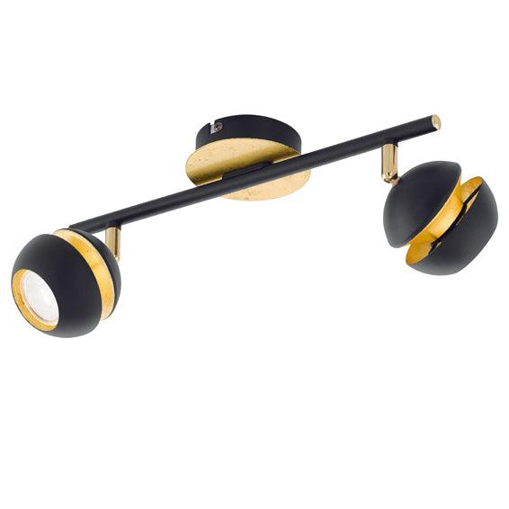 Nocito Led 2 Lt S/Light 435mm Black/Gold - Livestainable.co.za