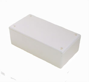 Abs Enclosure Molded White 131x69x44 S20 White Ribbed