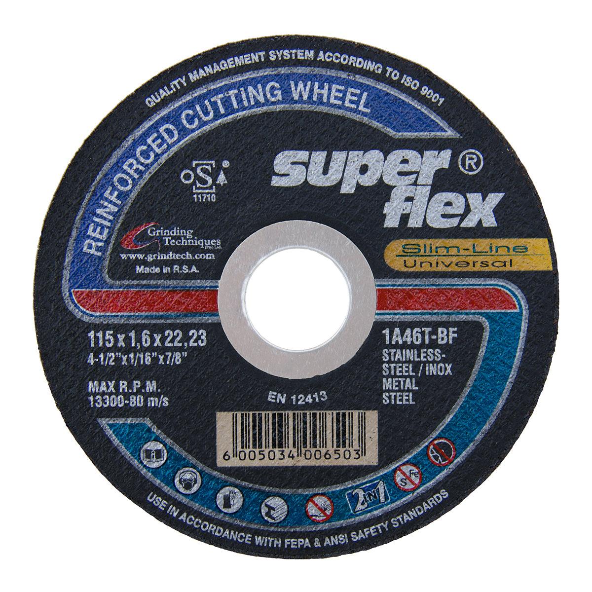 Superflex Cutting Disc 2 In1 Flat 115 X1.6 Mm 1 A46 T - Livestainable.co.za