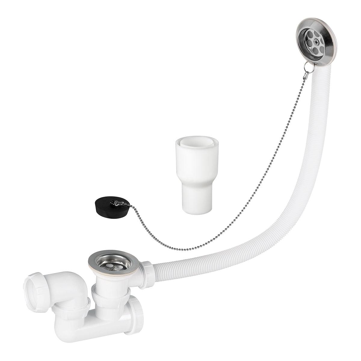 Wirquin Bath Trap (Sp602)+Waste Plug & Chain (Box) - Livestainable.co.za