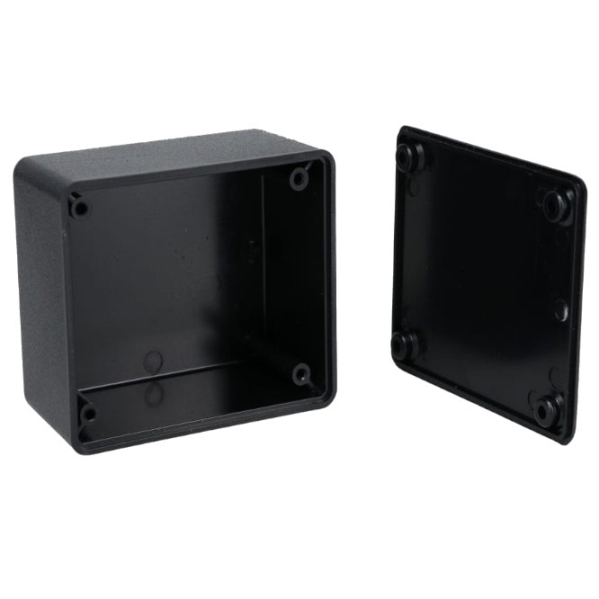 Abs Enclosure Black 105x105x52mm Without Ribs S30 A Bk Ribless