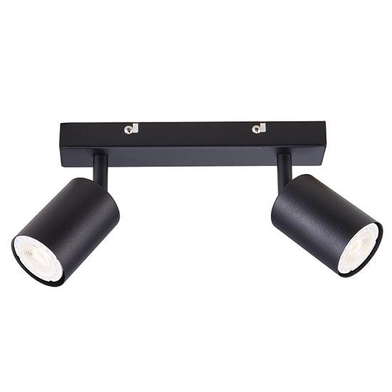 Urban Dual Bar S/Light Black Gu10 2x5w - Livestainable.co.za