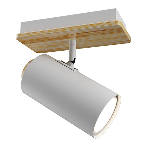 Sol S/Light 1 Light White/Wood Gu10 1x5w - Livestainable.co.za