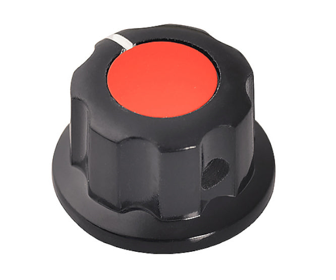 Knob Pla Red Hex Lin 20x12x6.4 S8859 Rd