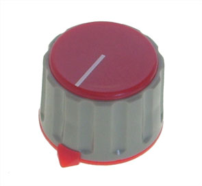 Knob Pla Red Hex Poi 20x29x6.3 S8874 Rd