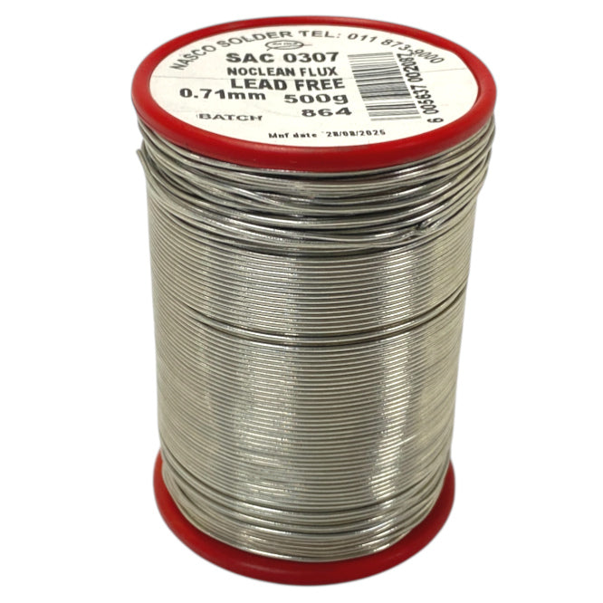 Lead Free Solder Wire 0.71mm 500g Reel Sac0307