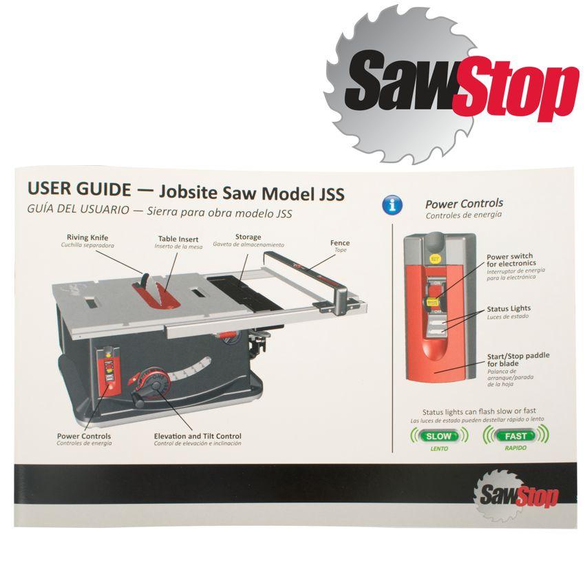 Sawstop User Guide / Catalogue For Jss - Livestainable.co.za