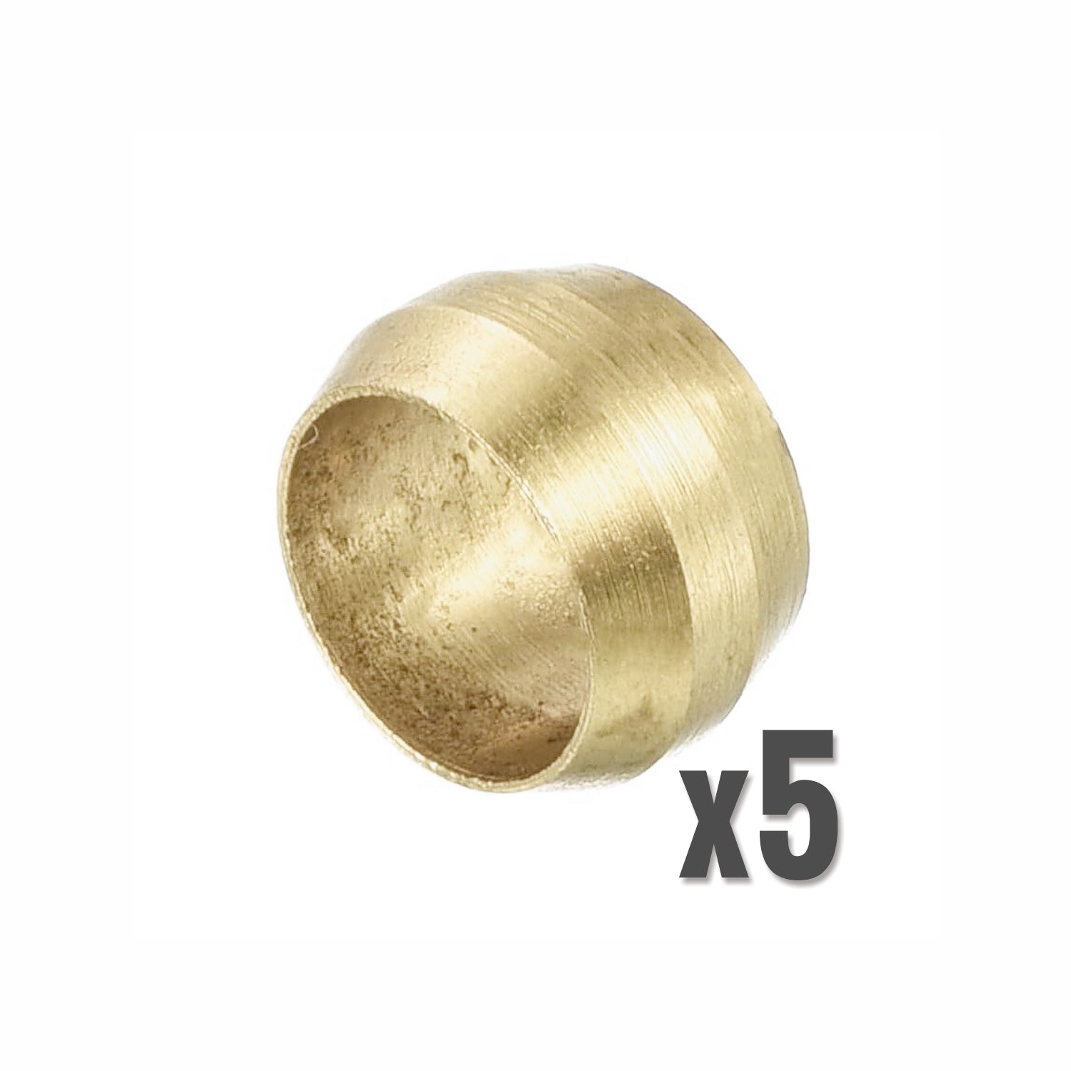 Aircraft Ferrule Brass 1/4' 5 Pc Pack