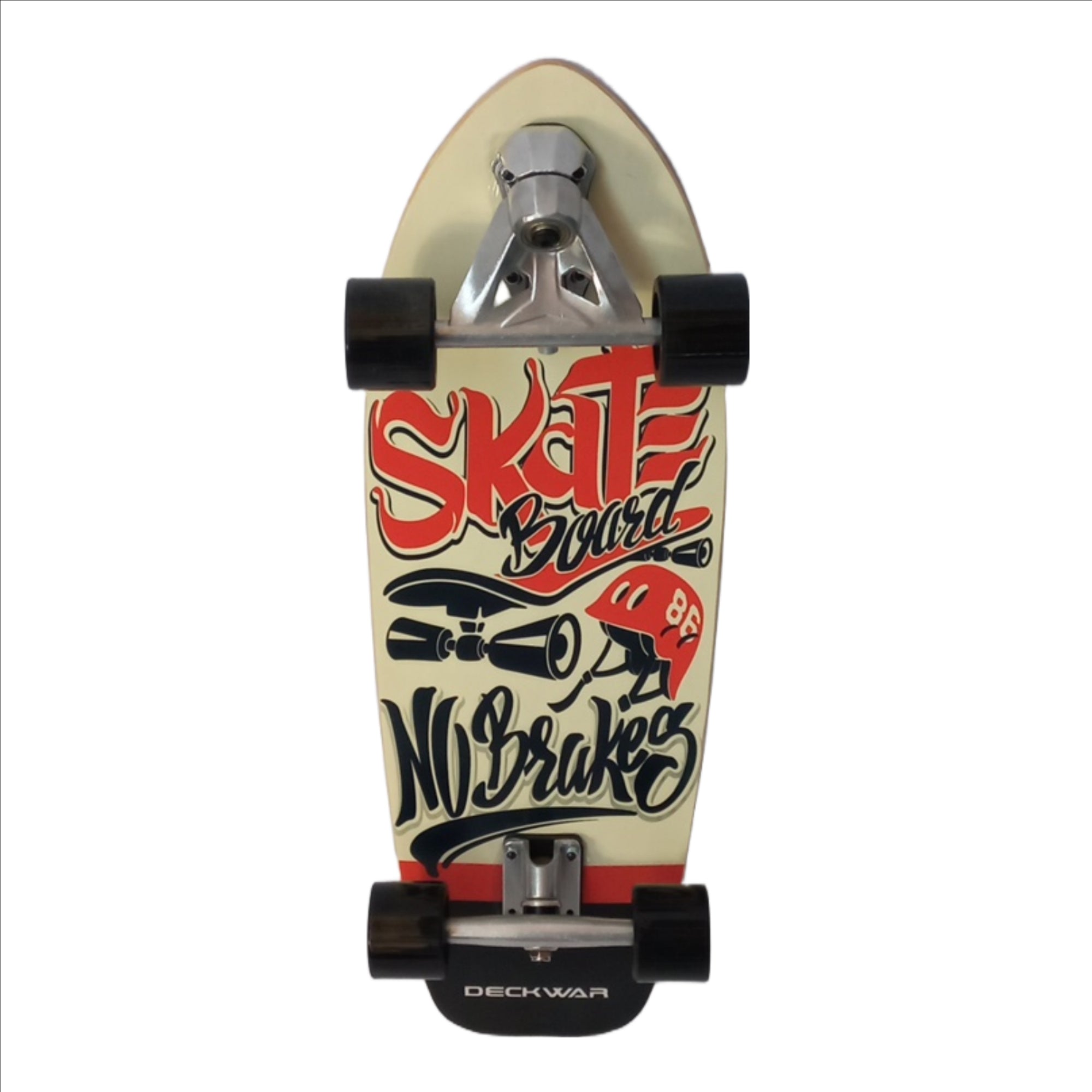 Seagull Surf Skateboard 'No Brakes' 29.5"
Bracket:Aluminum
Material:Maple Board
Bearing:Abec 7
Wheels : Pu
Wheels Sizes:70*51mm 
Product Size:75*24*15cm
Suitable Age:8+
Max Load Weight:100 Kgs