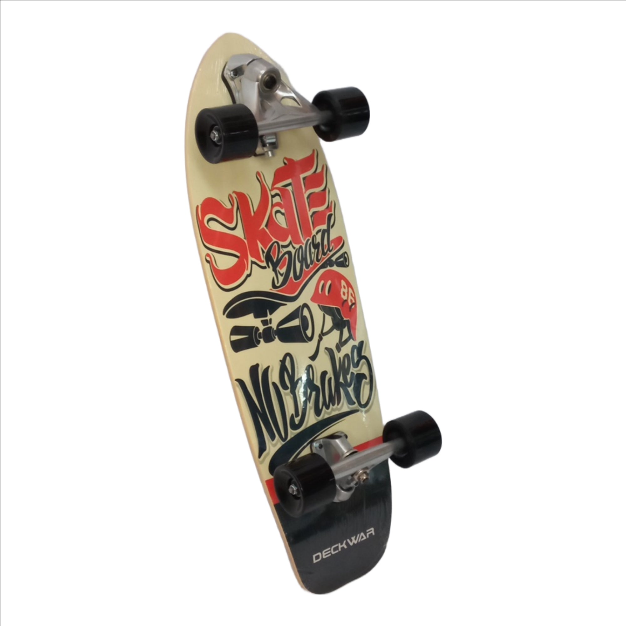 Seagull Surf Skateboard 'No Brakes' 29.5"
Bracket:Aluminum
Material:Maple Board
Bearing:Abec 7
Wheels : Pu
Wheels Sizes:70*51mm 
Product Size:75*24*15cm
Suitable Age:8+
Max Load Weight:100 Kgs