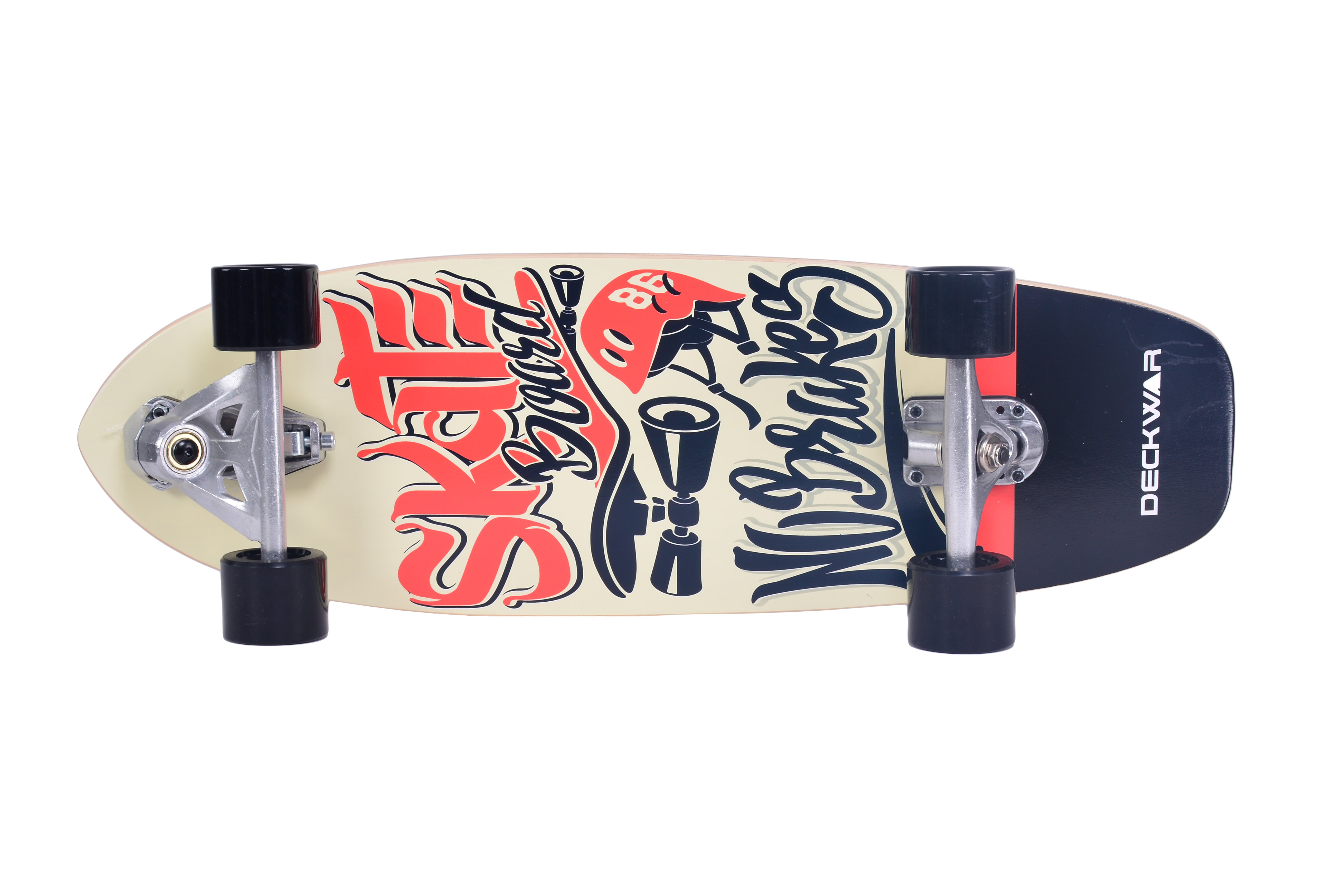 Surf Skateboard "No Brakes' 29.5" Maple Board 81 X26 X21 Cm