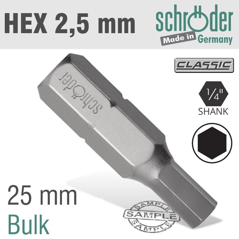 Hex/Allen Ins.Bit 2.5 Mm Bulk - Livestainable.co.za