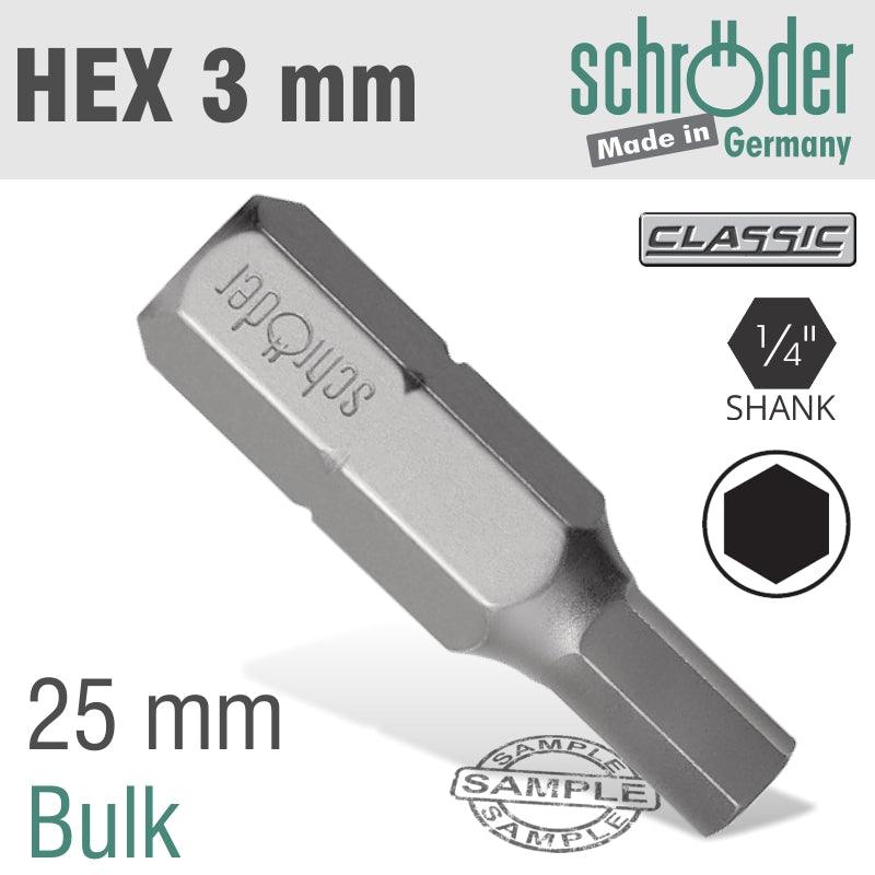 Hex/Allen Insert Bit 3 Mm Bulk - Livestainable.co.za