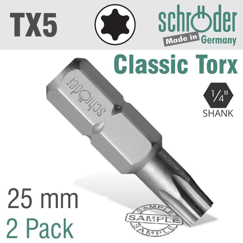 Torx Tx5 Classic Bit 25 Mm 2 Cd - Livestainable.co.za